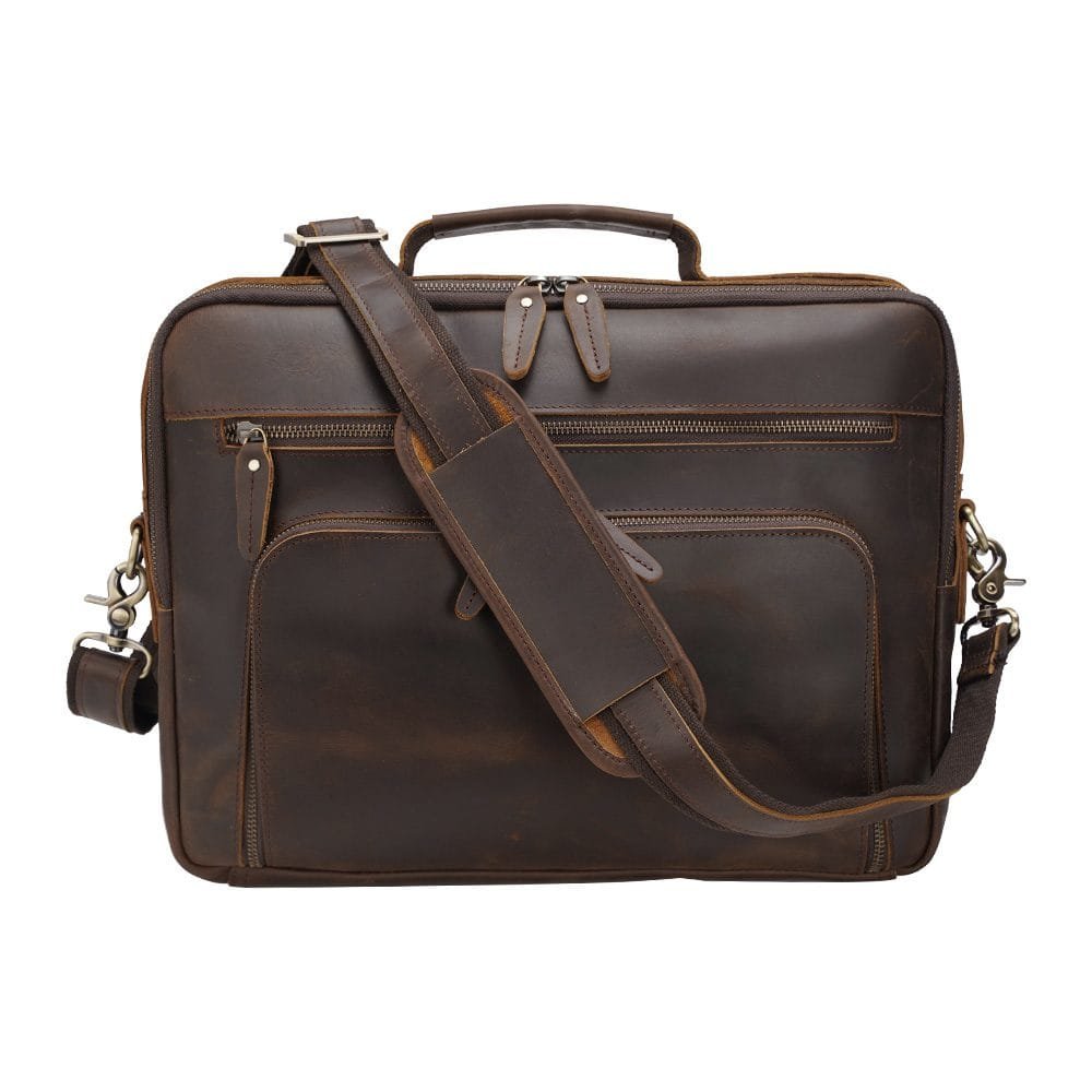 High Quality Laptop Messenger Bag Full Grain Leather Cowhide Briefcases for Men Article: MGR-UL001