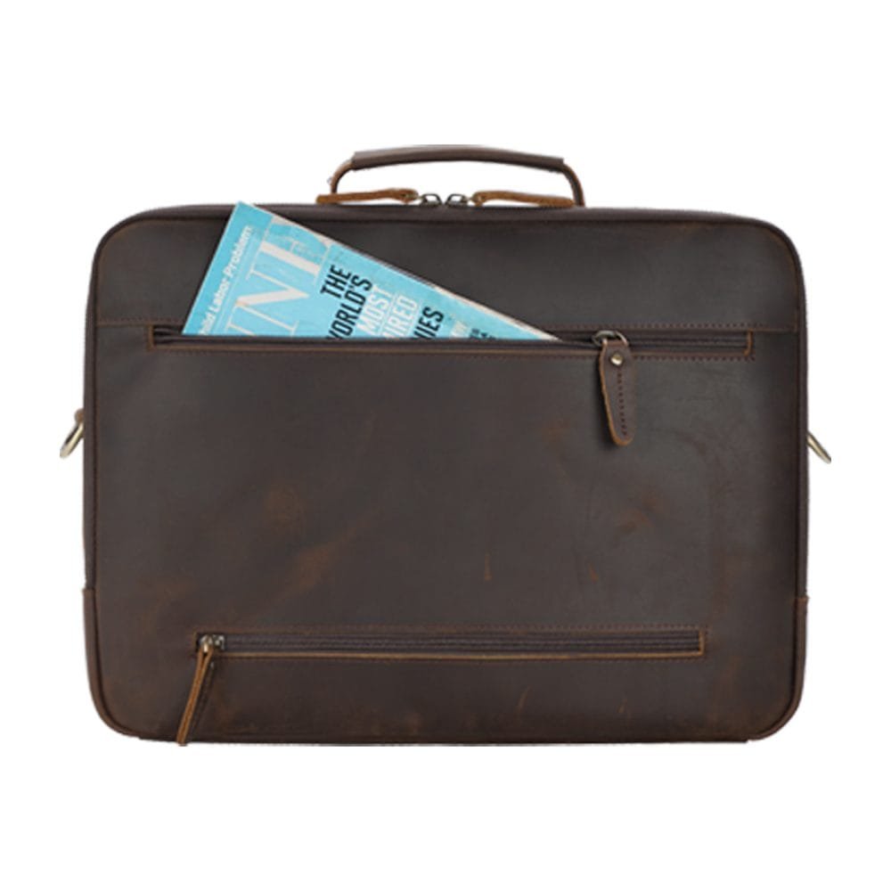High Quality Laptop Messenger Bag Full Grain Leather Cowhide Briefcases for Men Article: MGR-UL001 - Image 4
