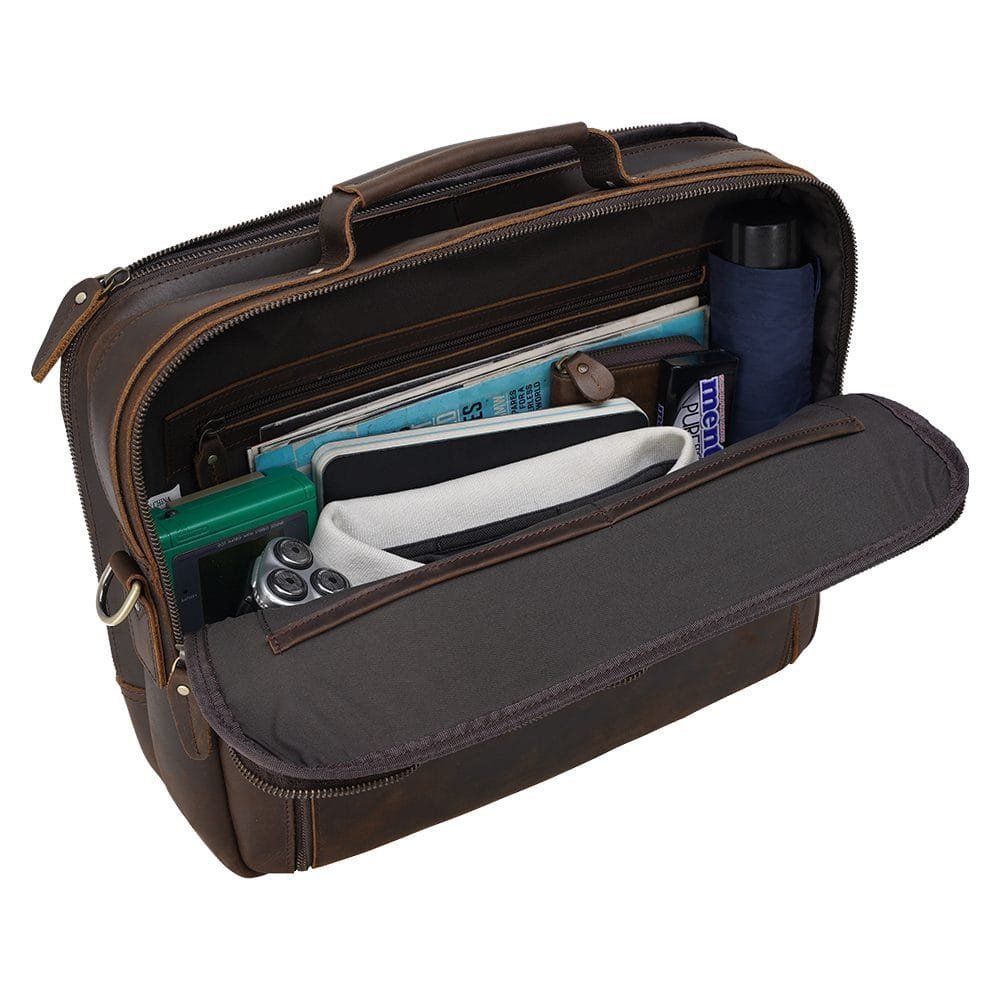 High Quality Laptop Messenger Bag Full Grain Leather Cowhide Briefcases for Men Article: MGR-UL001 - Image 3