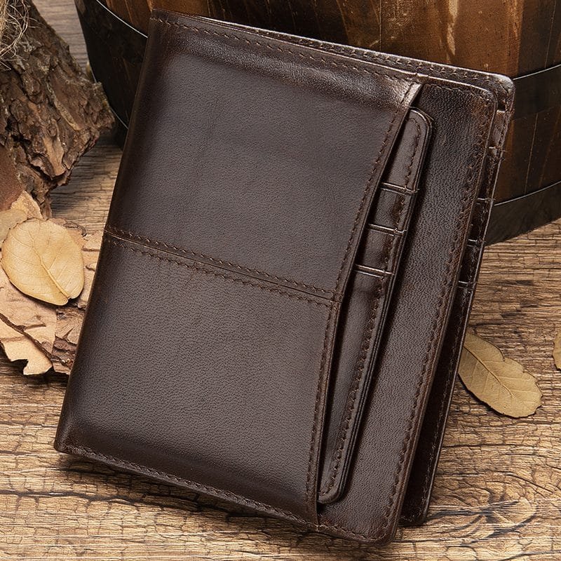 Full Grain Cowhide Leather Man Real Leather Wallet Article: WLT-ML022
