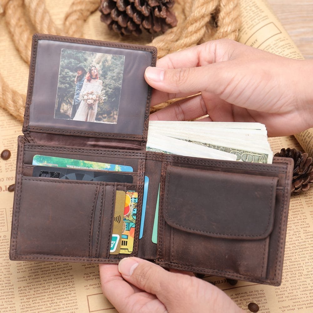 Full Grain Cowhide Leather Man Real Leather Wallet Article: WLT-ML024 - Image 6