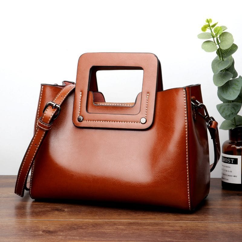 Tote Bag for Women Large Shoulder Handbag Work Full Grain Cowhide Leather Article: HT-FL003