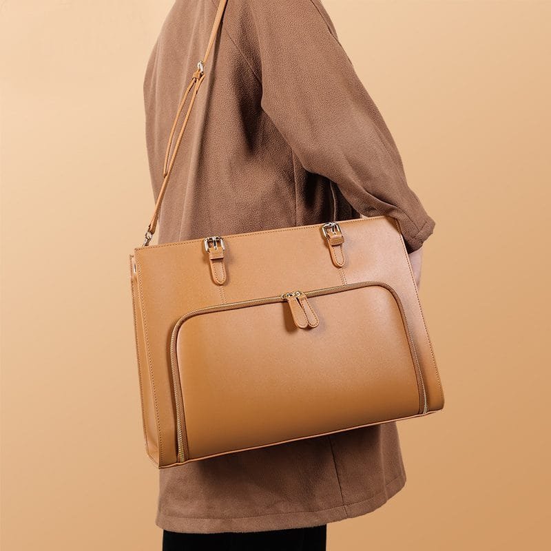 Tote Bag for Women Large Shoulder Handbag Work Full Grain Cowhide Leather Article: HT-FL007
