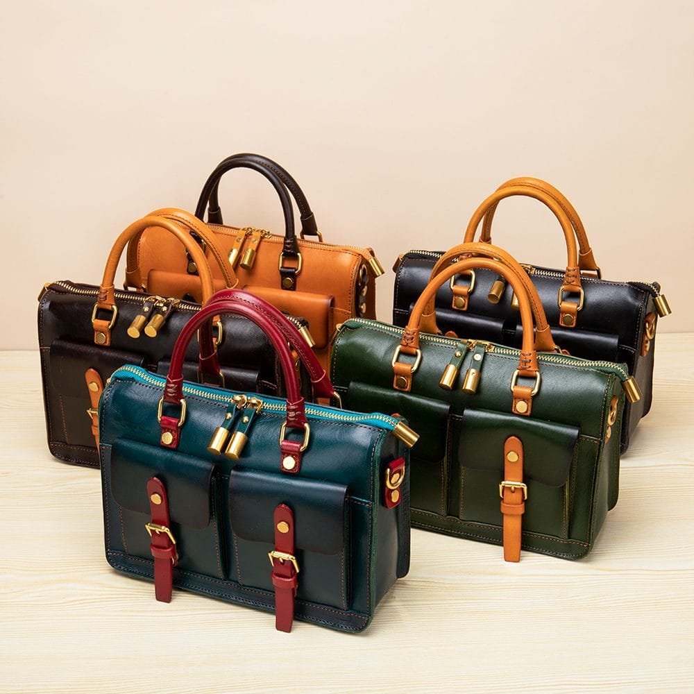 Tote Bag for Women Large Shoulder Handbag Work Full Grain Cowhide Leather Article: HT-FL012