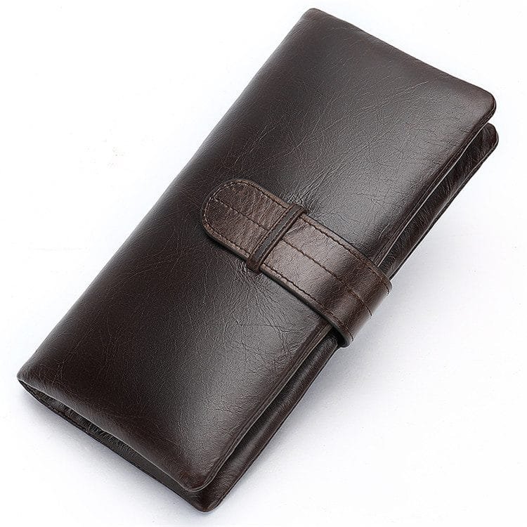 Long Zipper Girls Clutch Bag Ladies Wallet Mobile Phone Full Grain Cowhide Leather Article: WLT-FL006