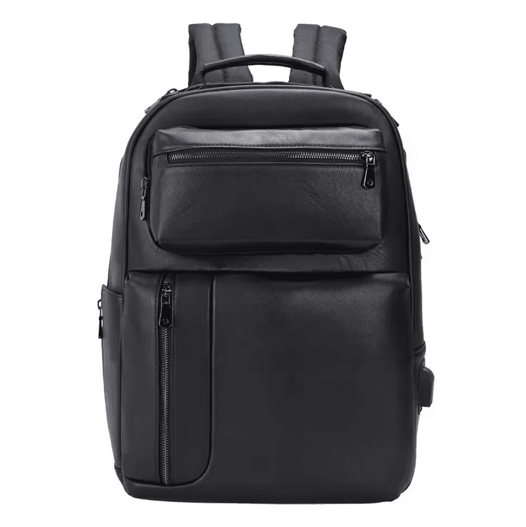 High Quality Mens Full Grain Cowhide Leather Office Laptop College Backpack Article: BPK-FL007