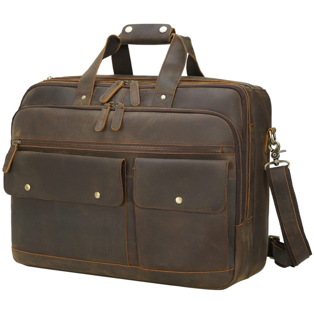 High Quality Laptop Messenger Bag Full Grain Leather Cowhide Briefcases for Men Article: MGR-UL005
