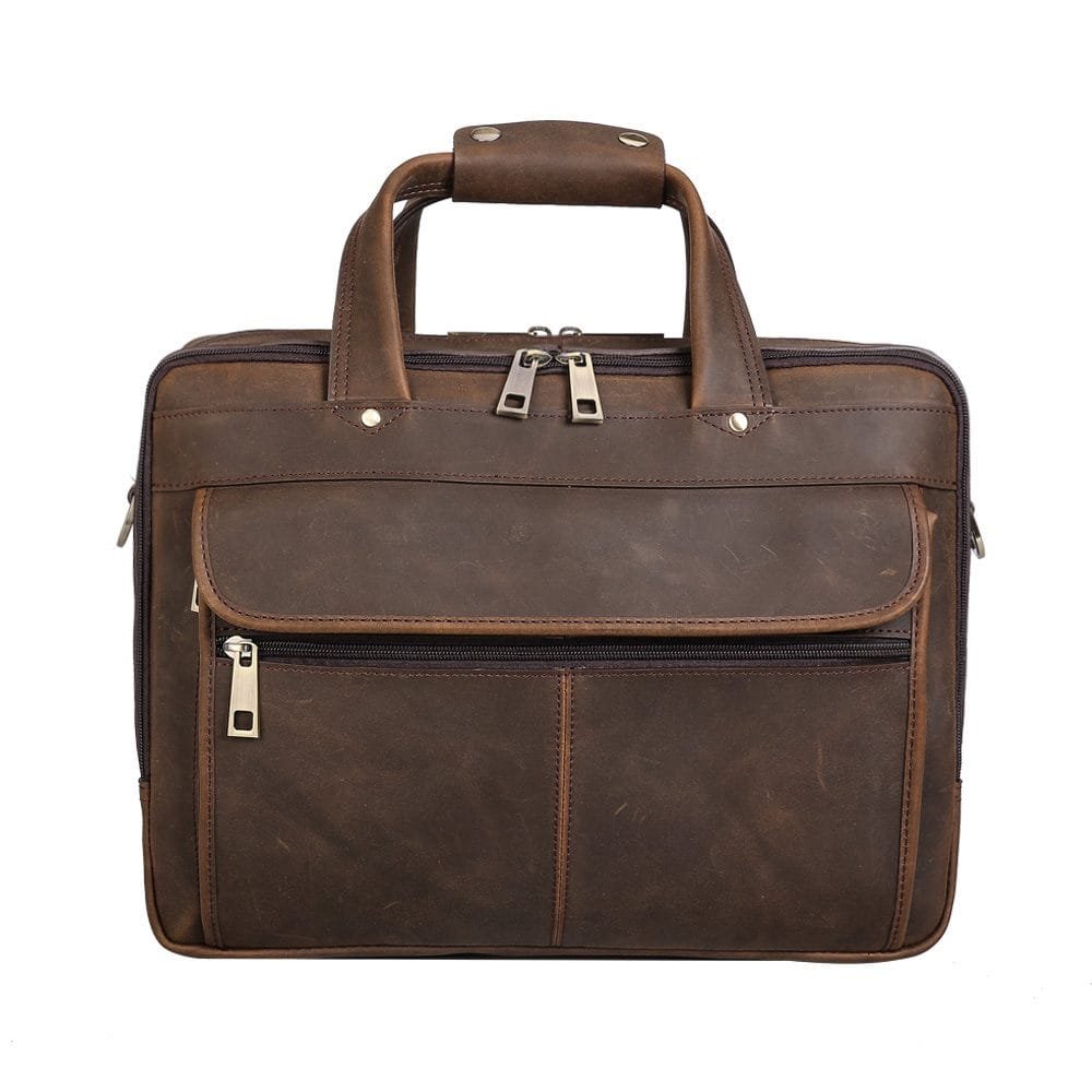 High Quality Laptop Messenger Bag Full Grain Leather Cowhide Briefcases for Men Article: MGR-UL008