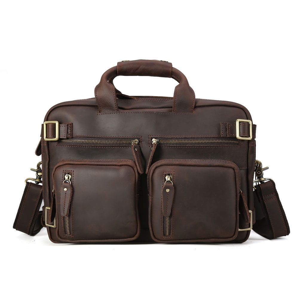 High Quality Laptop Messenger Bag Full Grain Leather Cowhide Briefcases for Men Article: MGR-UL009
