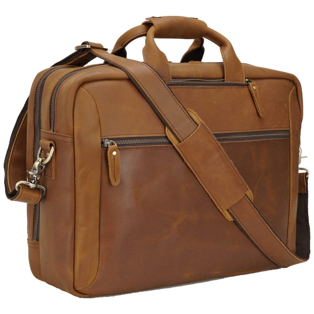 High Quality Laptop Messenger Bag Full Grain Leather Cowhide Briefcases for Men Article: MGR-UL010