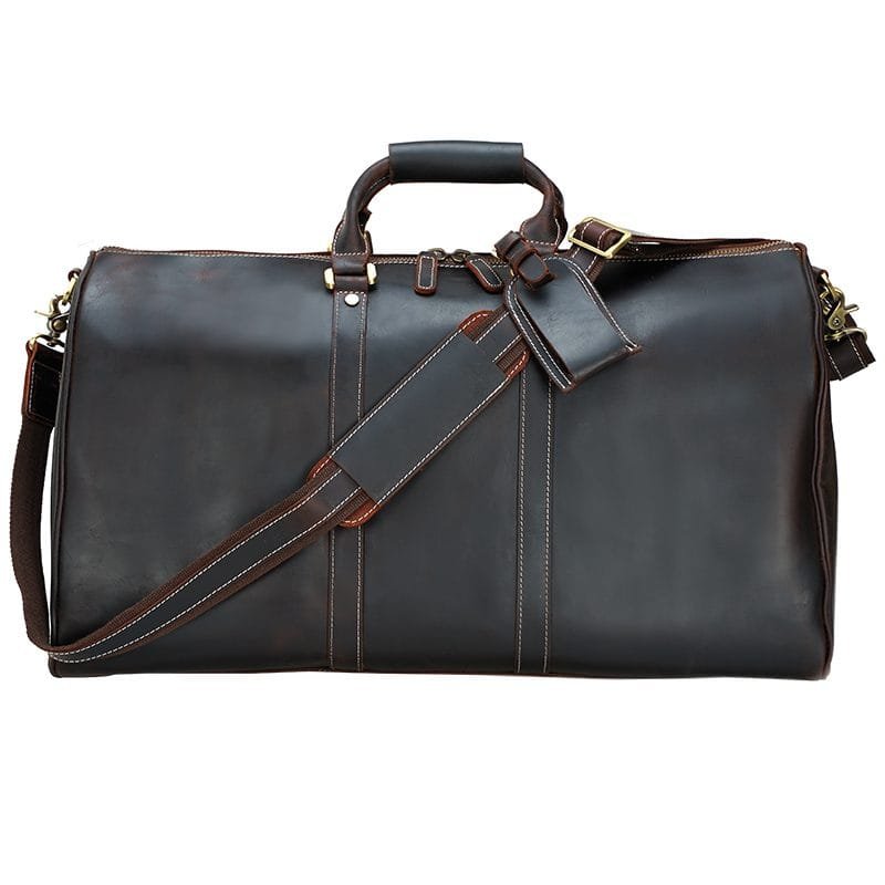 Full Grain Cowhide Leather Travel Bag Duffel Bag Weekend Outdoor for Men Article: DFL-ML005