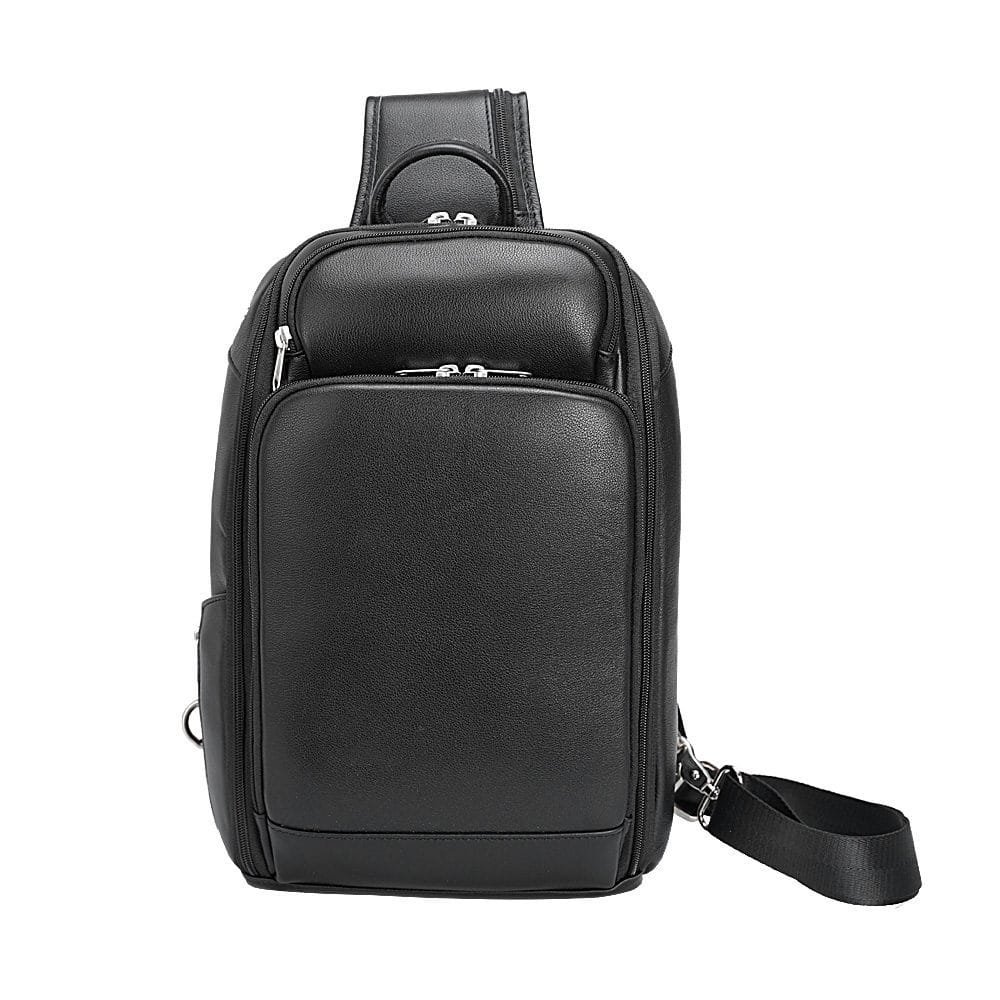 Full Grain Cowhide Leather Crossbody Sling Chest Pack One Shoulder Bag Article: SCB-ML017