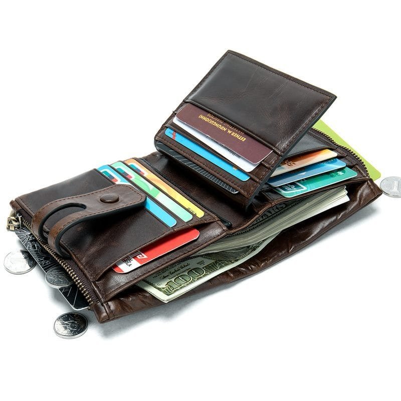 Full Grain Cowhide Leather Man Real Leather Wallet Article: WLT-ML002