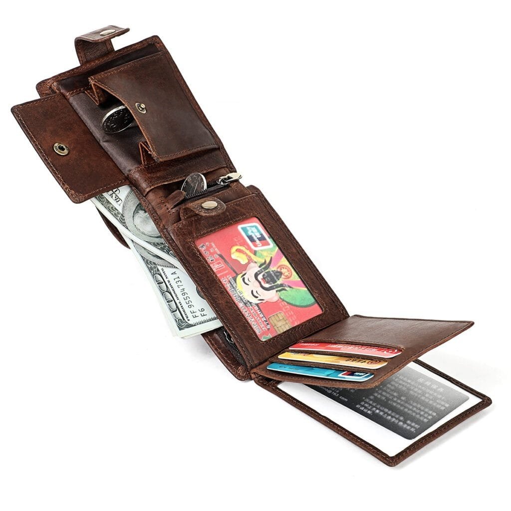 Full Grain Cowhide Leather Man Real Leather Wallet Article: WLT-ML003