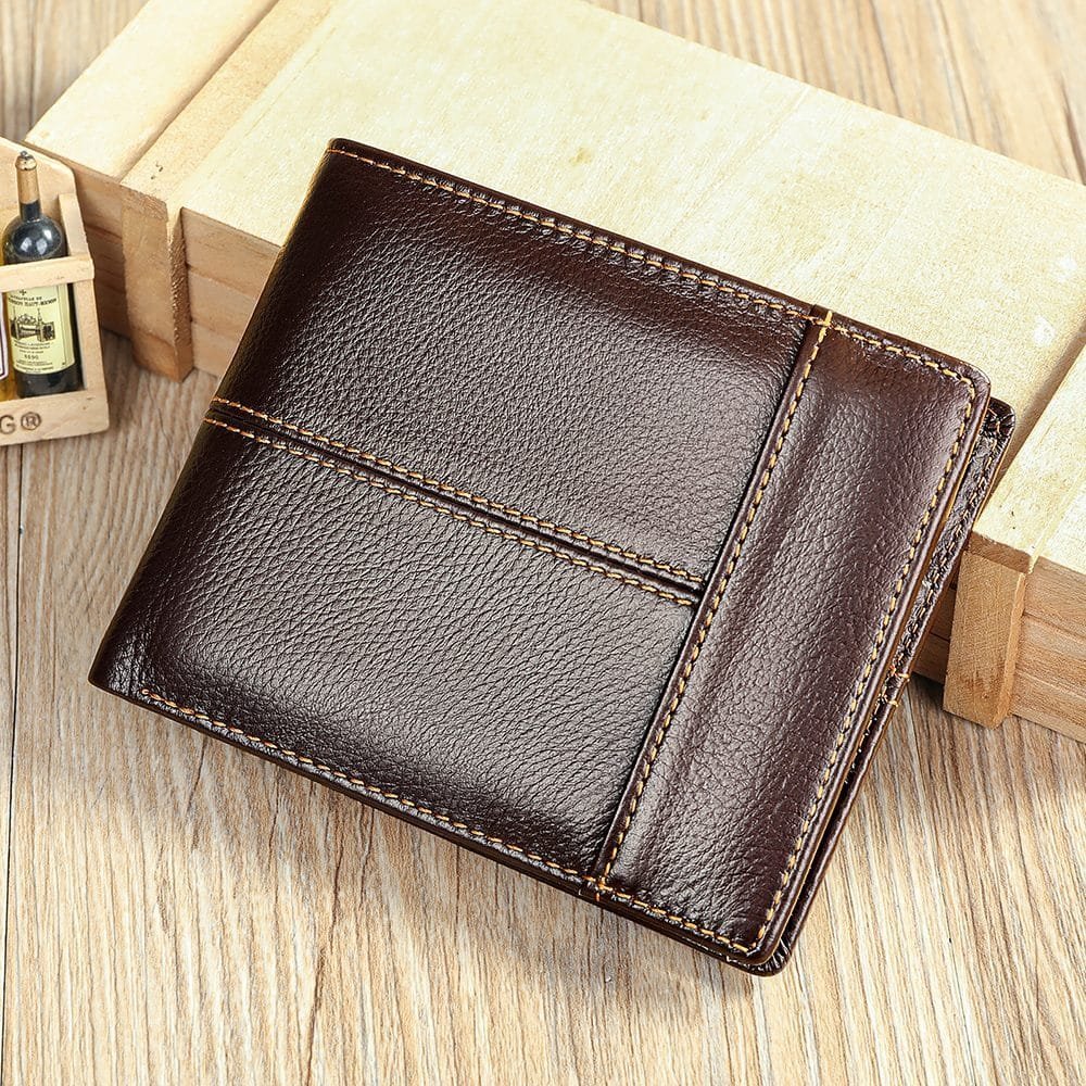 Full Grain Cowhide Leather Man Real Leather Wallet Article: WLT-ML004