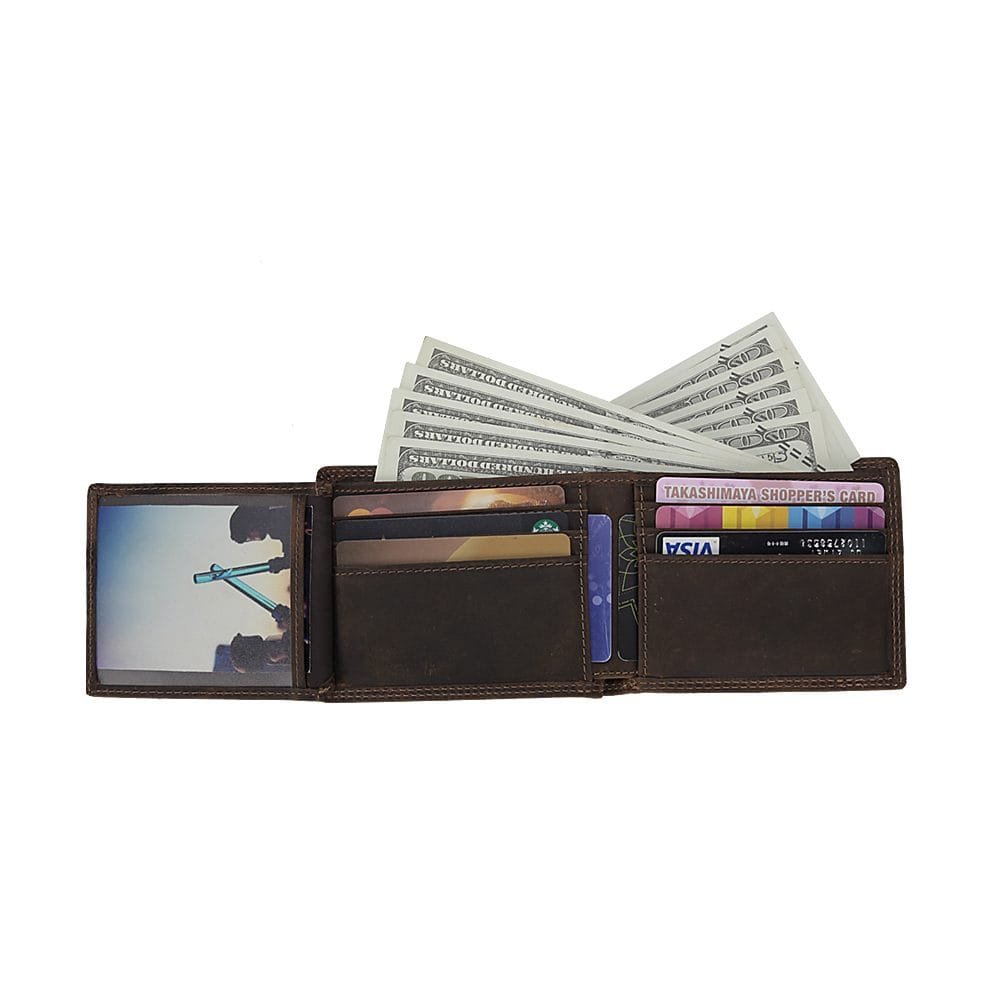 Full Grain Cowhide Leather Man Real Leather Wallet Article: WLT-ML010
