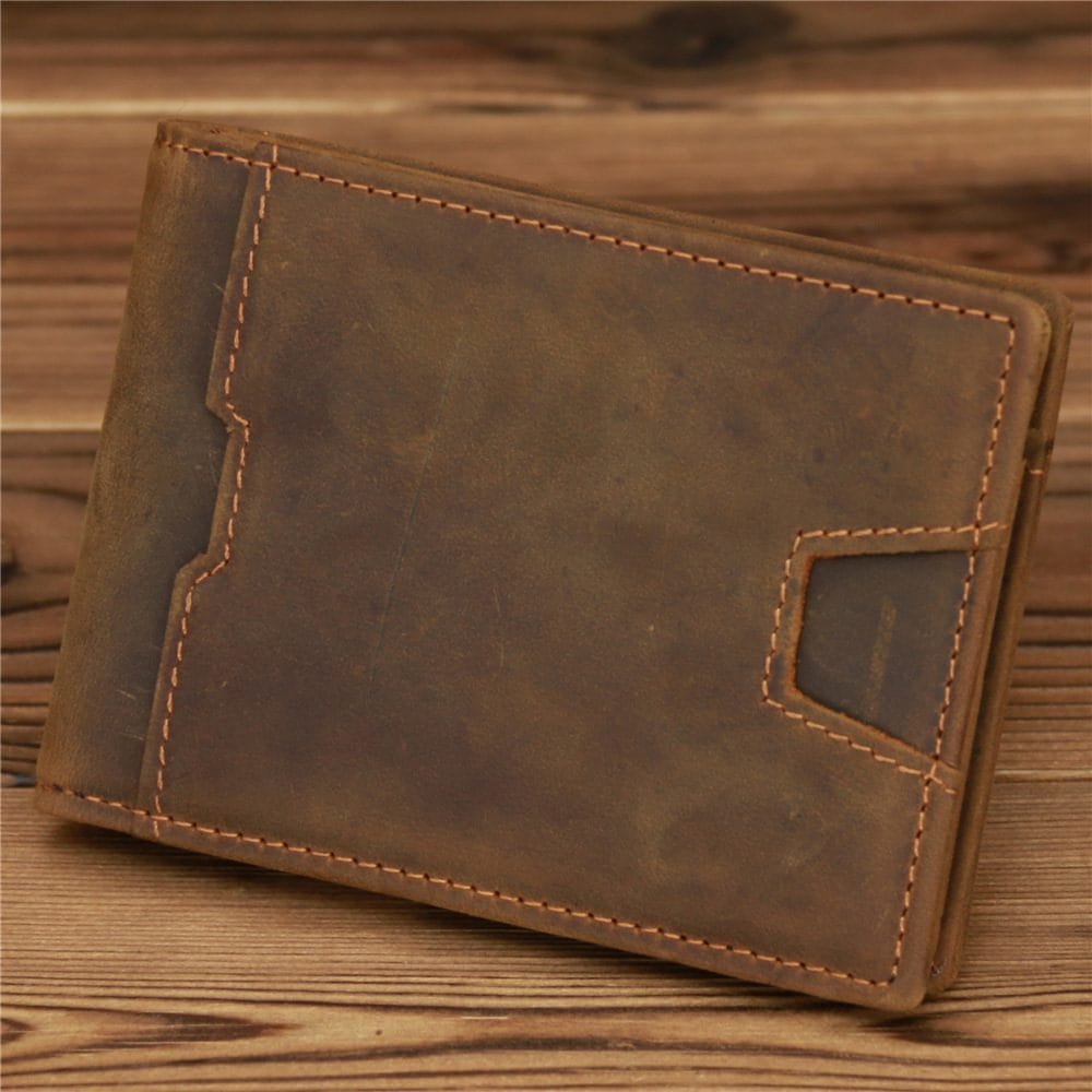 Full Grain Cowhide Leather Man Real Leather Wallet Article: WLT-ML011
