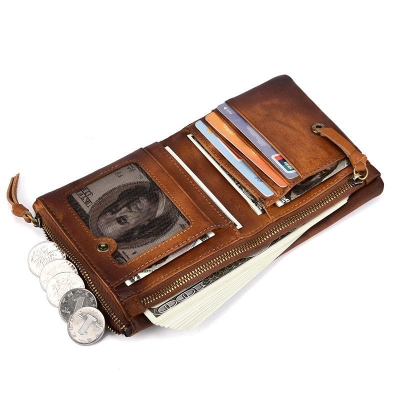 Full Grain Cowhide Leather Man Real Leather Wallet Article: WLT-ML020 - Image 5