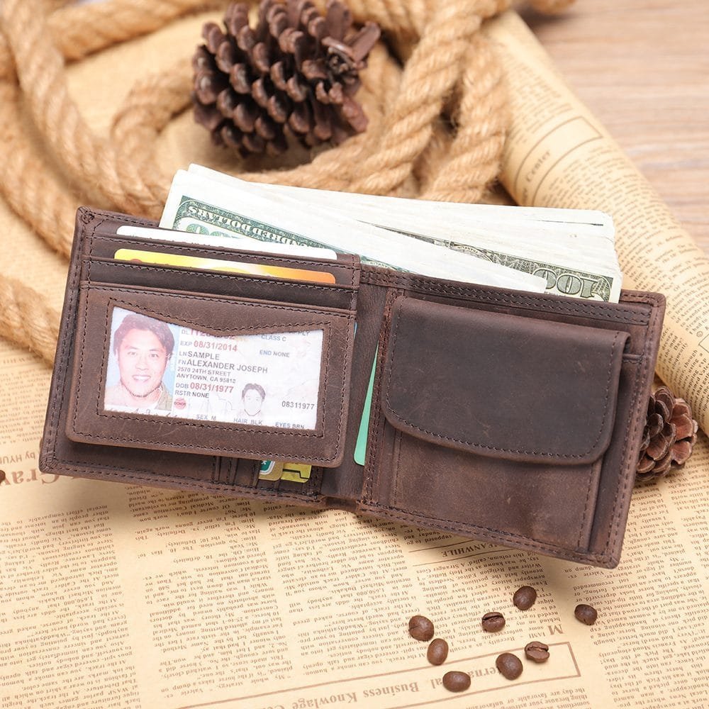 Full Grain Cowhide Leather Man Real Leather Wallet Article: WLT-ML024 - Image 5