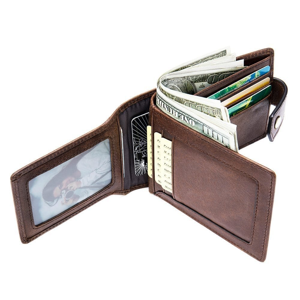 Full Grain Cowhide Leather Man Real Leather Wallet Article: WLT-ML029