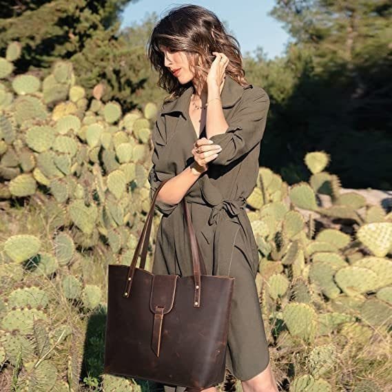 Tote Bag for Women Large Shoulder Handbag Work Full Grain Cowhide Leather Article: HT-FL001 - Image 3