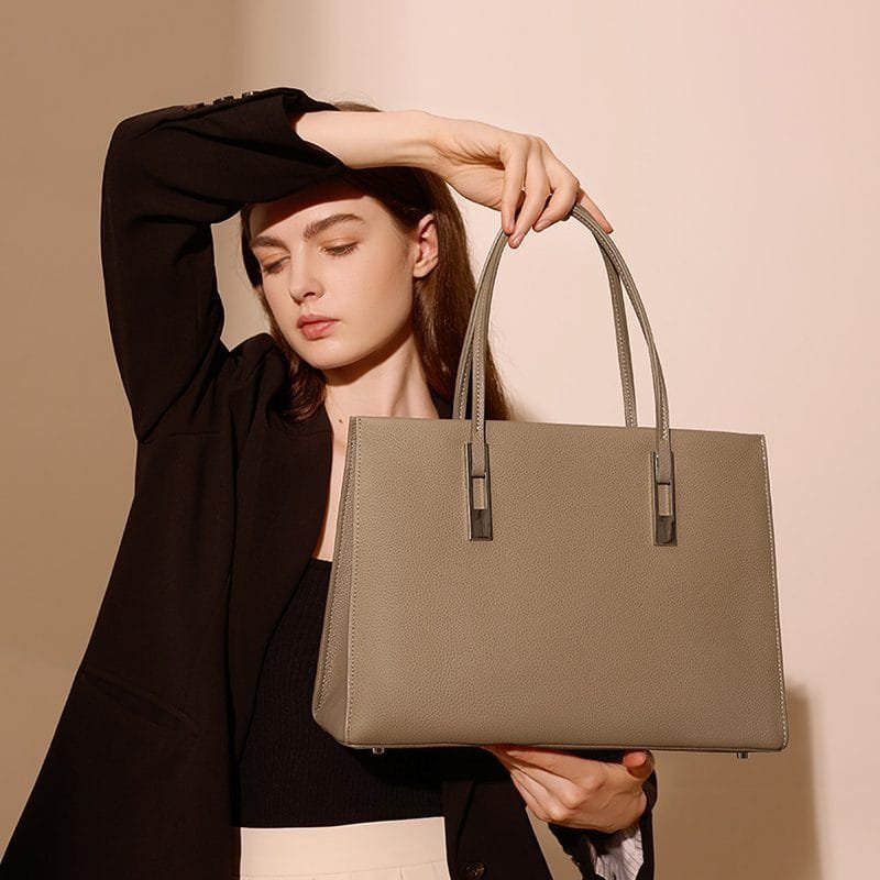 Tote Bag for Women Large Shoulder Handbag Work Full Grain Cowhide Leather Article: HT-FL002