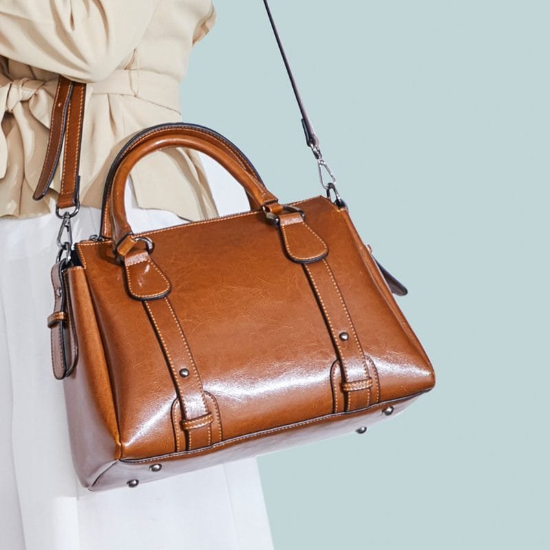 Tote Bag for Women Large Shoulder Handbag Work Full Grain Cowhide Leather Article: HT-FL010