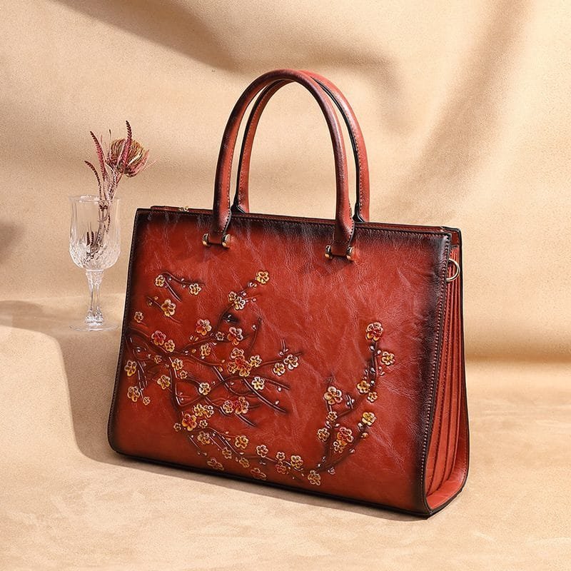 Tote Bag for Women Large Shoulder Handbag Work Full Grain Cowhide Leather Article: HT-FL016