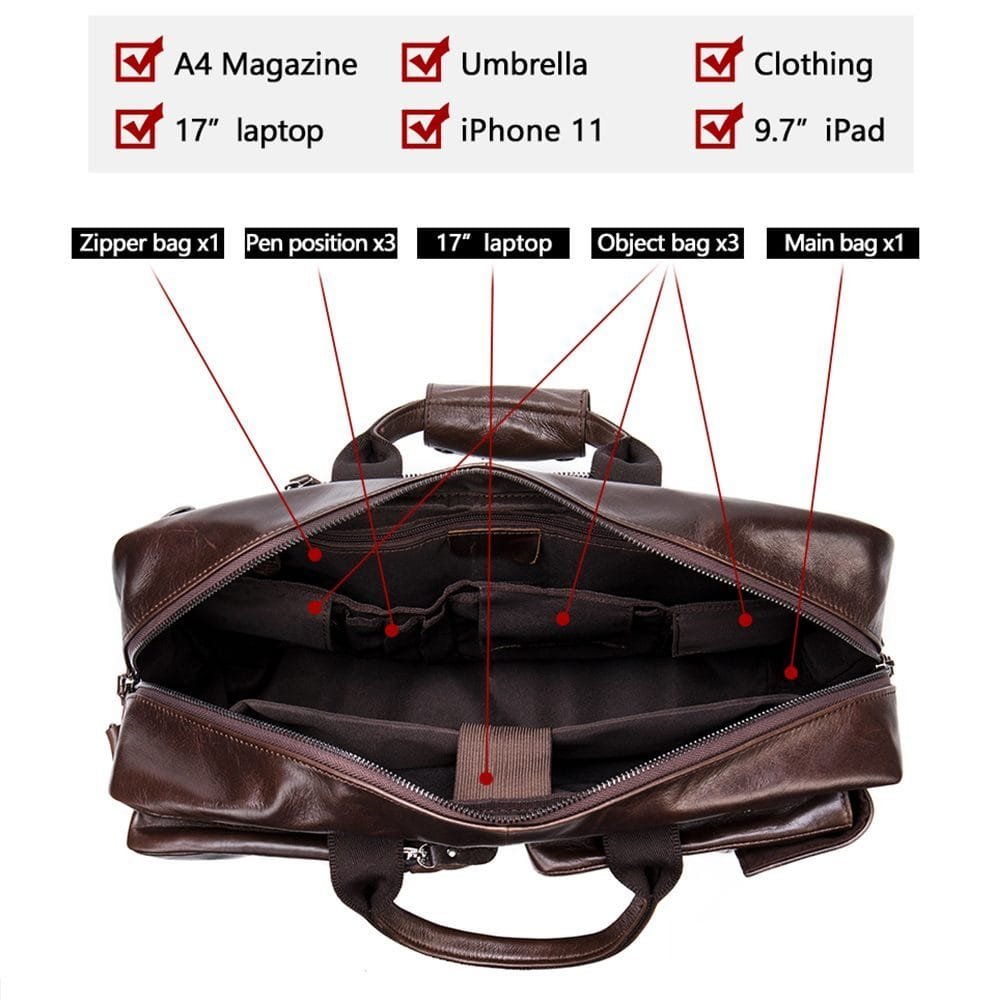 High Quality Mens Full Grain Cowhide Leather Office Laptop College Backpack Article: BPK-FL003
