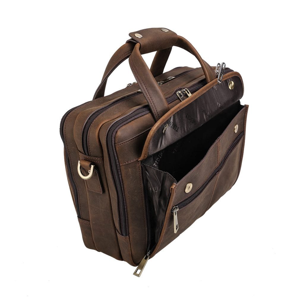 High Quality Laptop Messenger Bag Full Grain Leather Cowhide Briefcases for Men Article: MGR-UL008