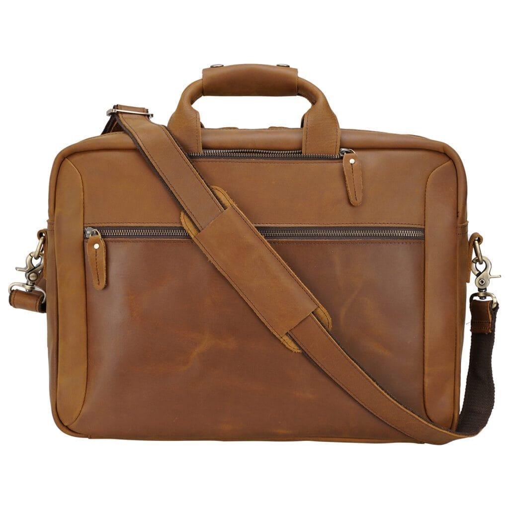 High Quality Laptop Messenger Bag Full Grain Leather Cowhide Briefcases for Men Article: MGR-UL010