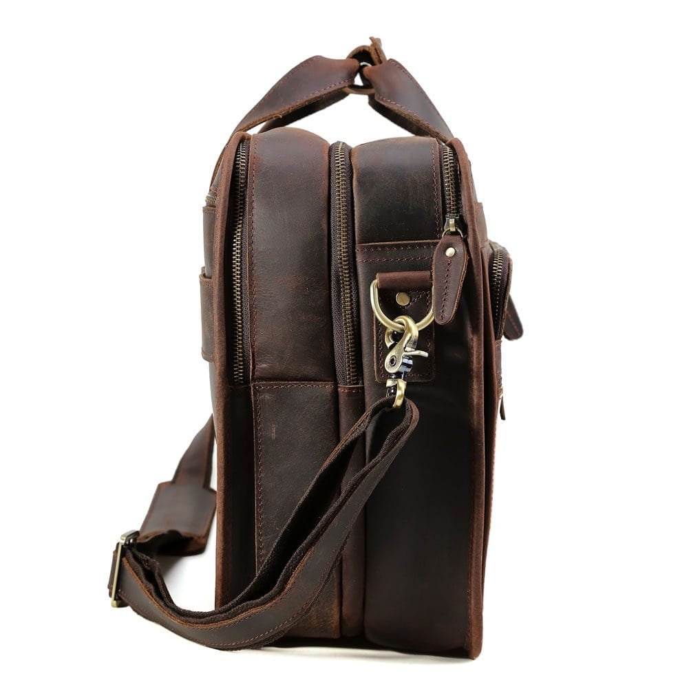 High Quality Laptop Messenger Bag Full Grain Leather Cowhide Briefcases for Men Article: MGR-UL013