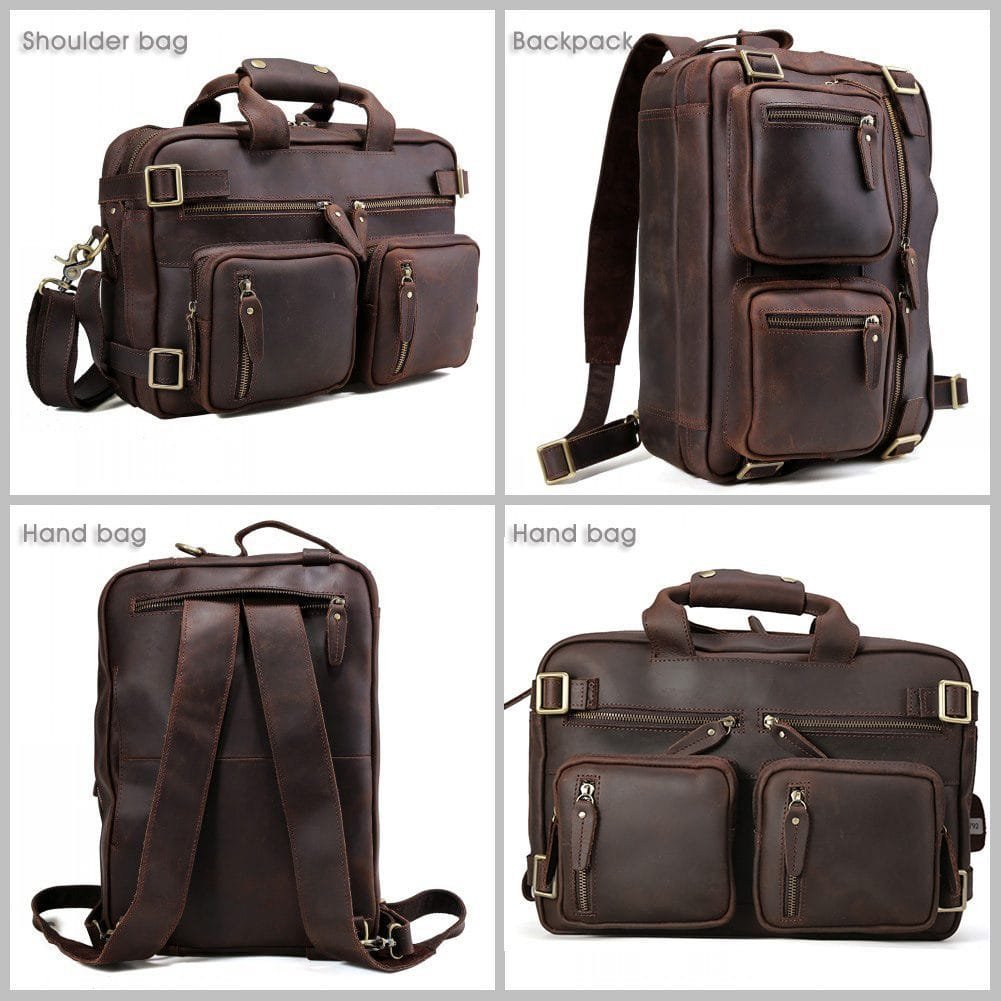 High Quality Laptop Messenger Bag Full Grain Leather Cowhide Briefcases for Men Article: MGR-UL014
