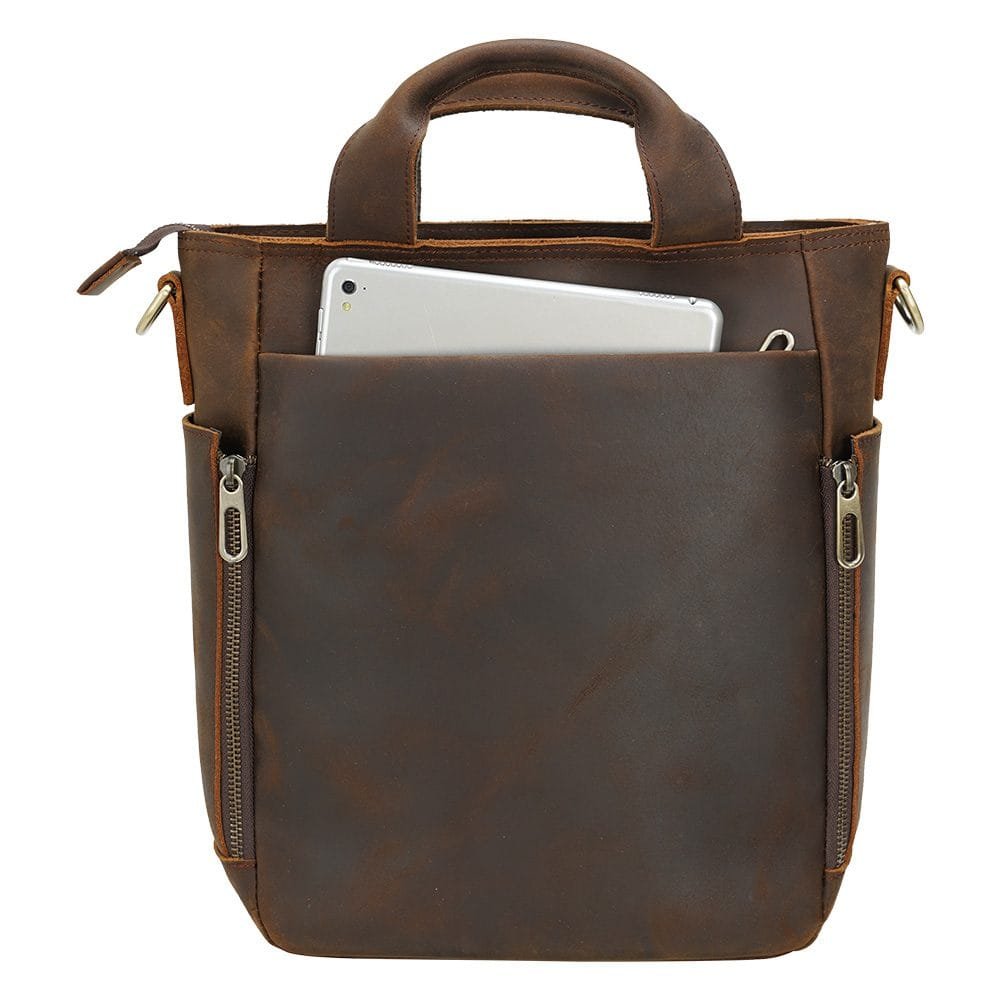 Full Grain Cowhide Leather Handmade Men Messenger Crossbody Satchel Bag Article: SCB-ML008