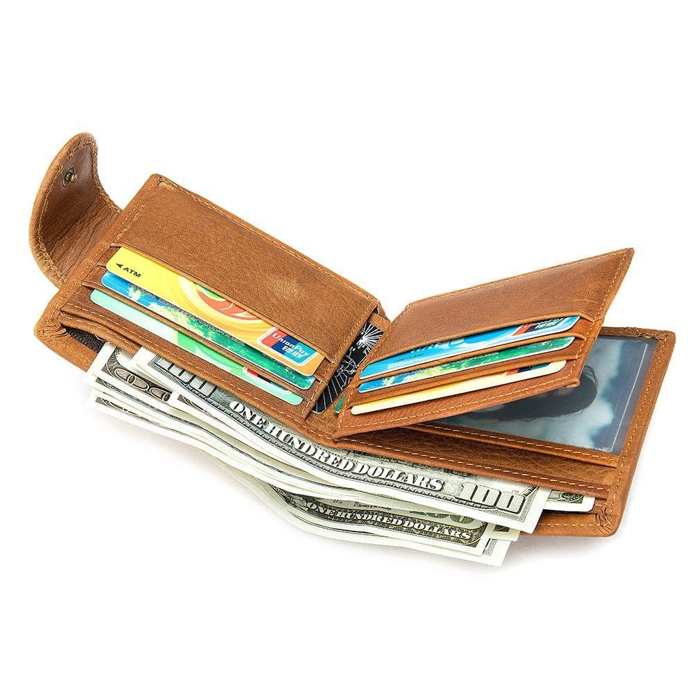 Full Grain Cowhide Leather Man Real Leather Wallet Article: WLT-ML008