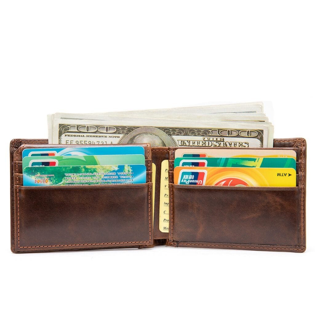 Full Grain Cowhide Leather Man Real Leather Wallet Article: WLT-ML009
