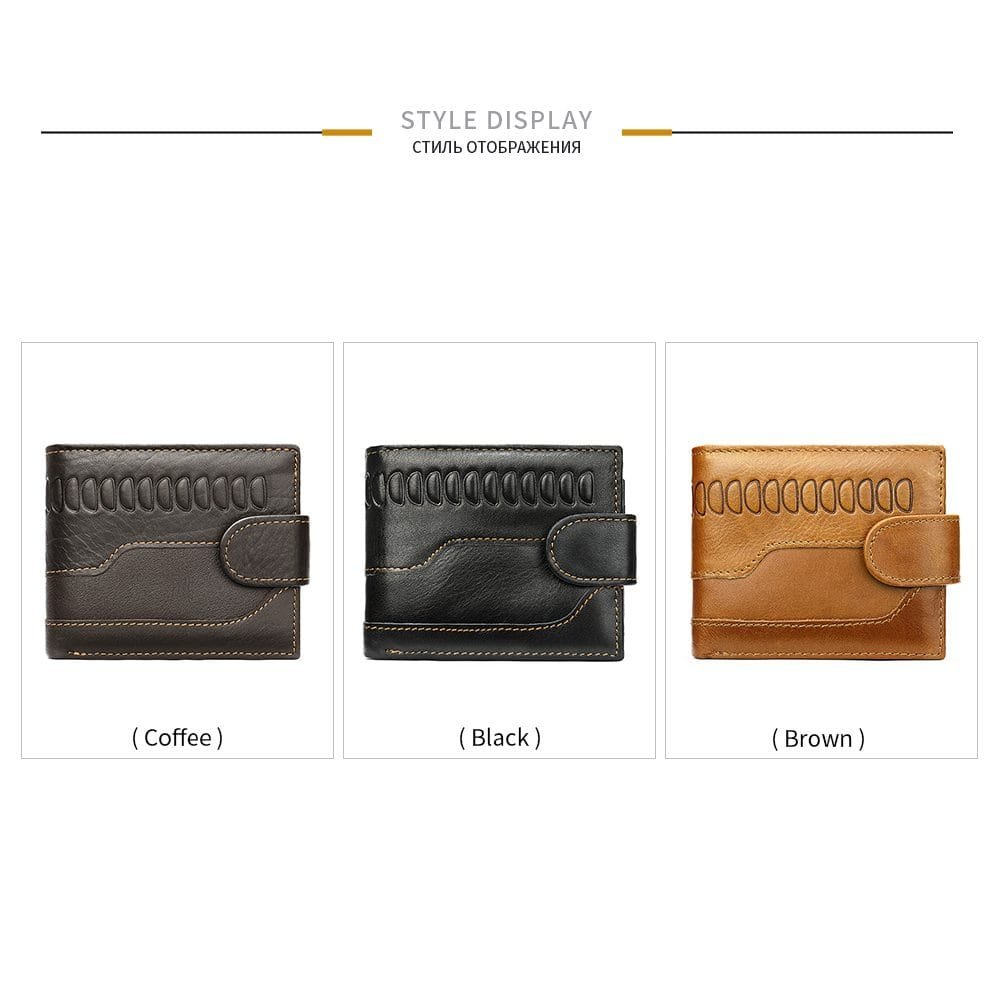 Full Grain Cowhide Leather Man Real Leather Wallet Article: WLT-ML013