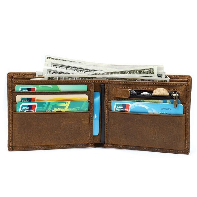 Full Grain Cowhide Leather Man Real Leather Wallet Article: WLT-ML017