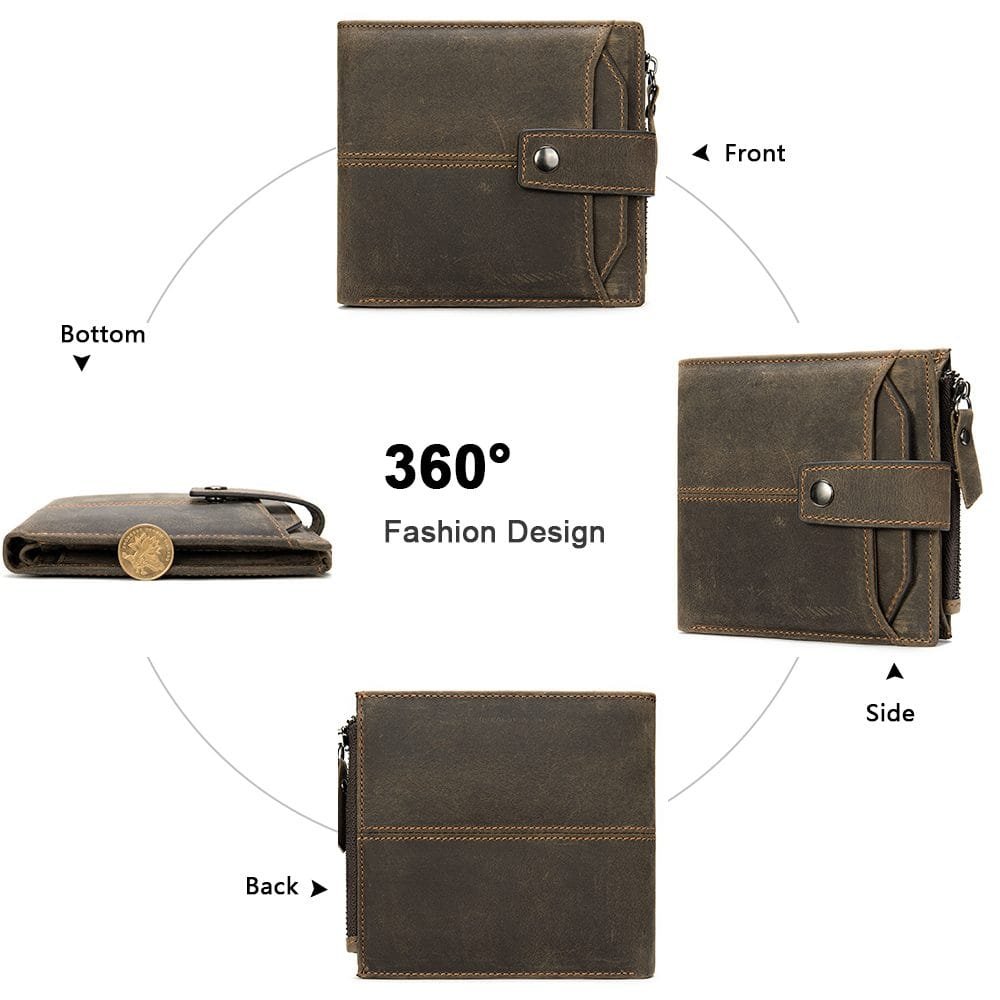 Full Grain Cowhide Leather Man Real Leather Wallet Article: WLT-ML021 - Image 6