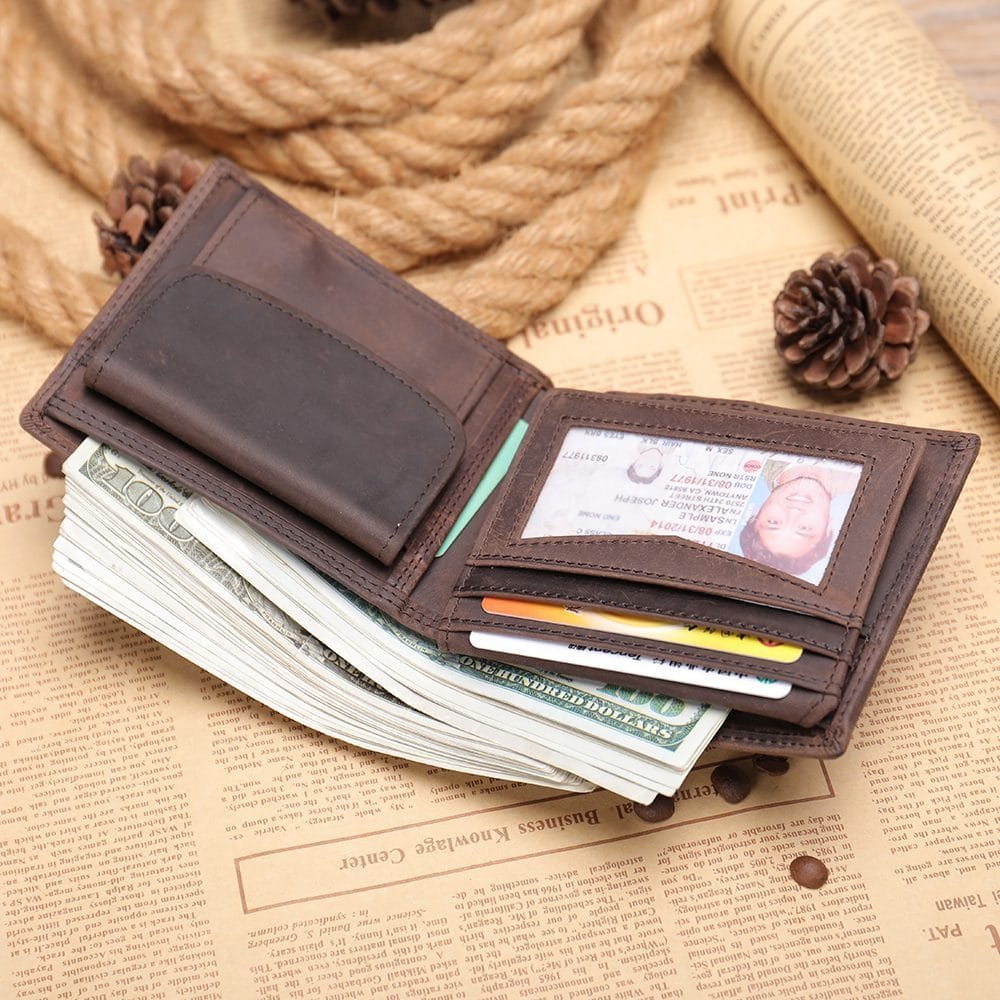 Full Grain Cowhide Leather Man Real Leather Wallet Article: WLT-ML024 - Image 4