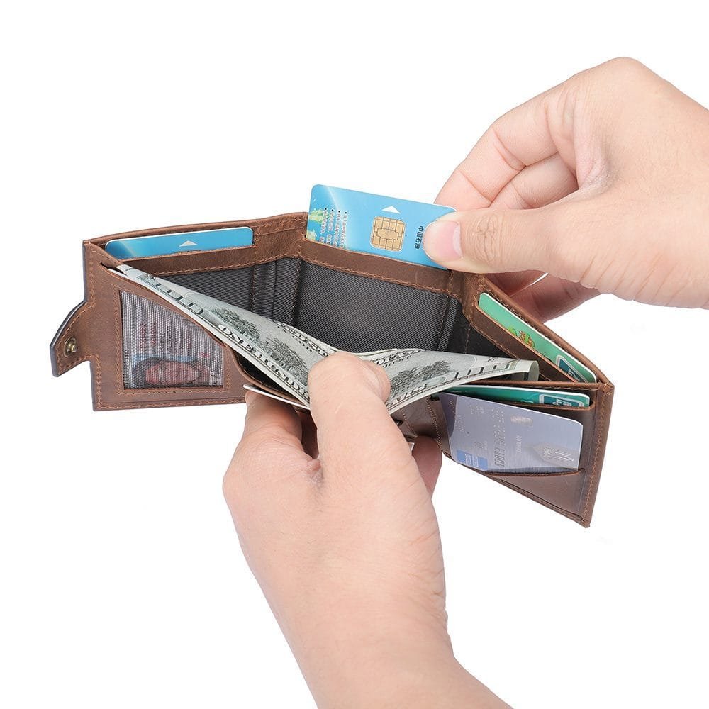 Full Grain Cowhide Leather Man Real Leather Wallet Article: WLT-ML027 - Image 4