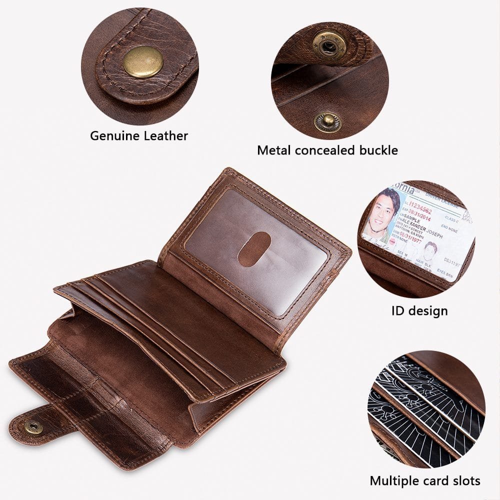 Full Grain Cowhide Leather Man Real Leather Wallet Article: WLT-ML030 - Image 4