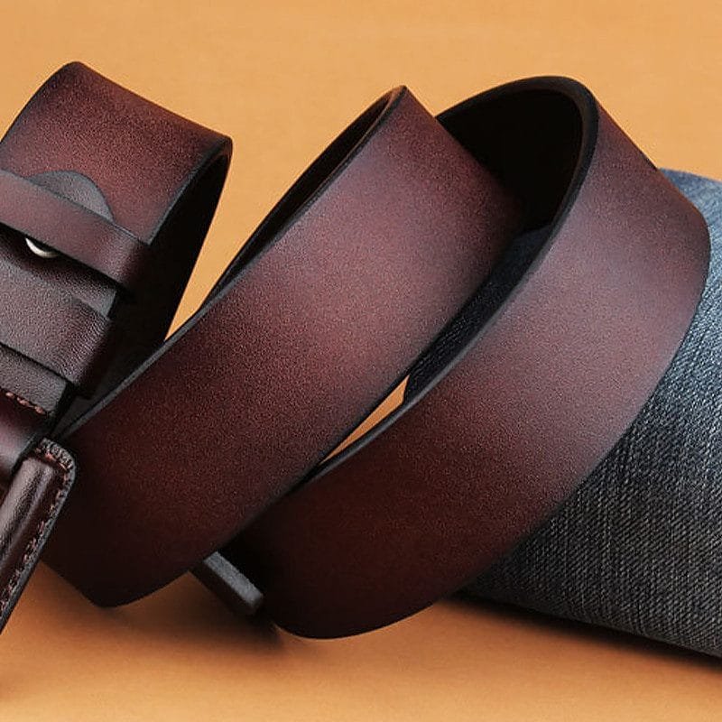 Full Grain Cowhide Leather Man Real Leather Belt Article: BT-ML015 - Image 6