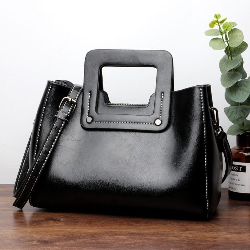 Tote Bag for Women Large Shoulder Handbag Work Full Grain Cowhide Leather Article: HT-FL003 - Image 4