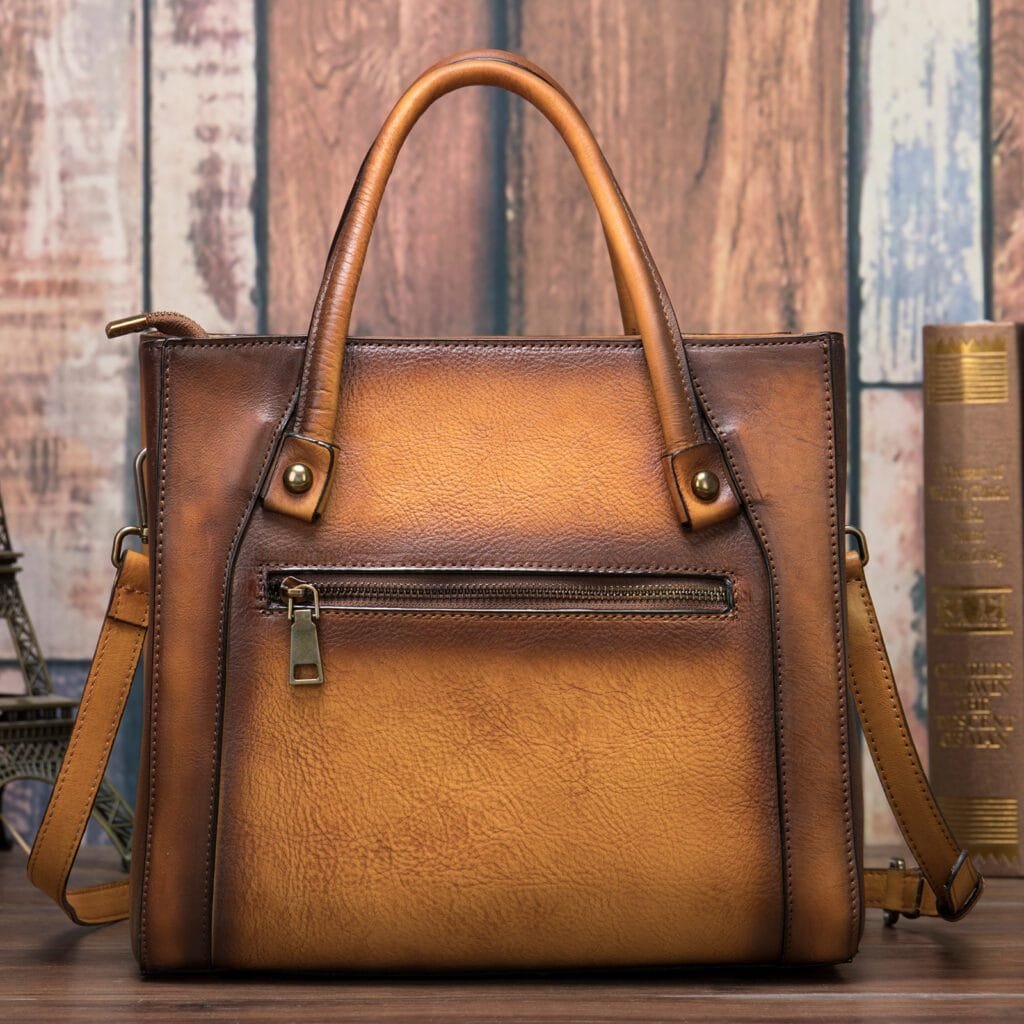 Tote Bag for Women Large Shoulder Handbag Work Full Grain Cowhide Leather Article: HT-FL009 - Image 4