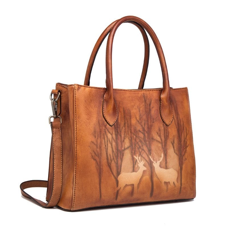 Tote Bag for Women Large Shoulder Handbag Work Full Grain Cowhide Leather Article: HT-FL011 - Image 3
