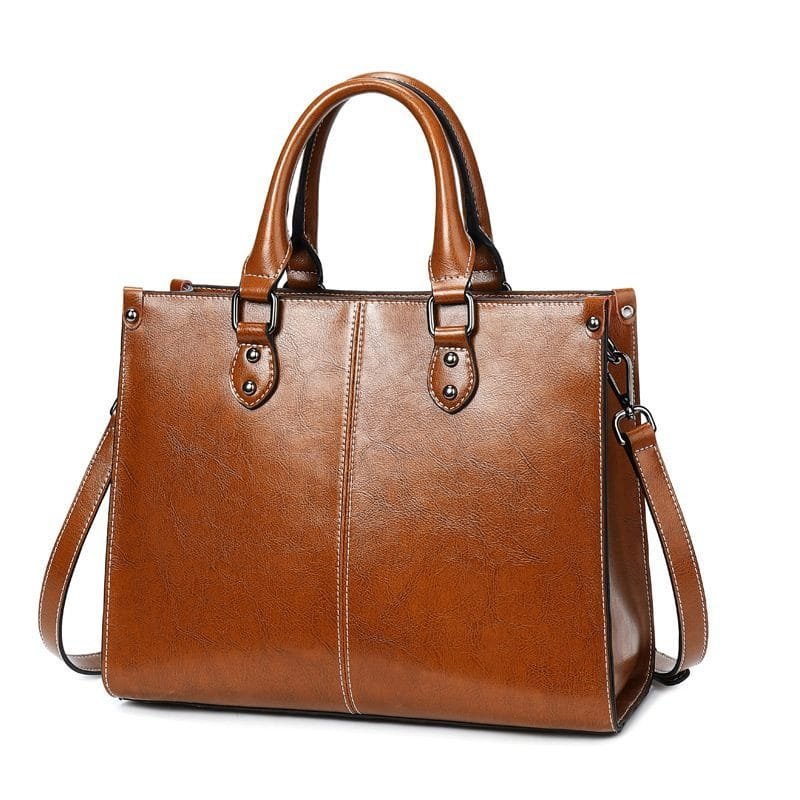 Tote Bag for Women Large Shoulder Handbag Work Full Grain Cowhide Leather Article: HT-FL013 - Image 3