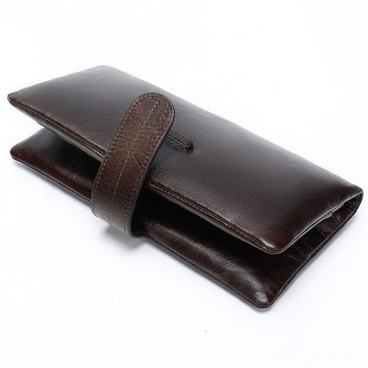 Long Zipper Girls Clutch Bag Ladies Wallet Mobile Phone Full Grain Cowhide Leather Article: WLT-FL006 - Image 3