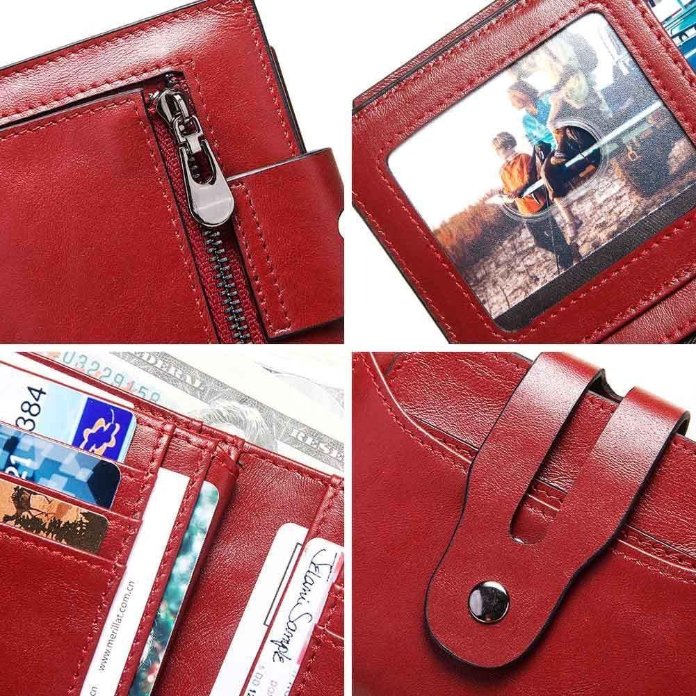 Long Zipper Girls Clutch Bag Ladies Wallet Mobile Phone Full Grain Cowhide Leather Article: WLT-FL008 - Image 3
