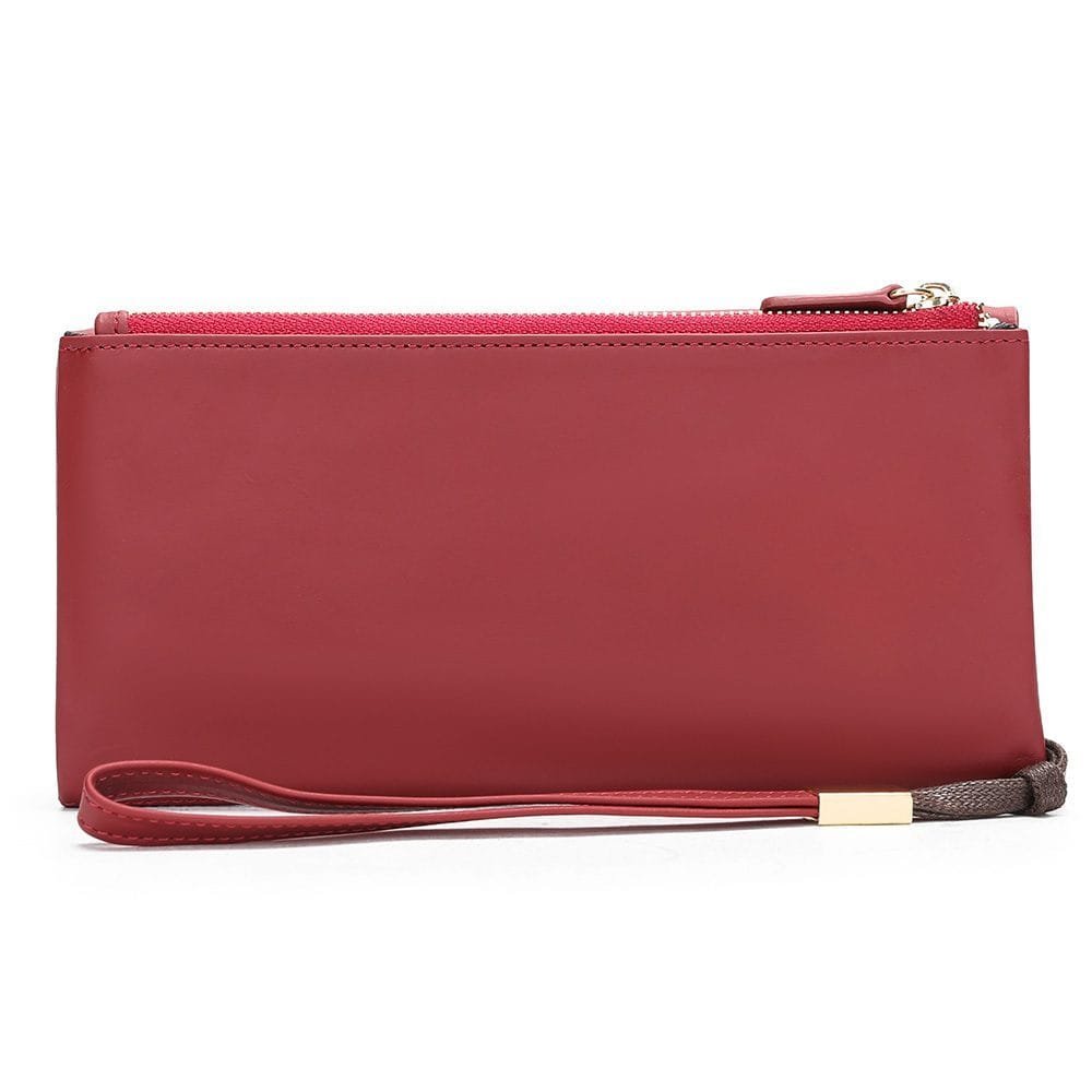Long Zipper Girls Clutch Bag Ladies Wallet Mobile Phone Full Grain Cowhide Leather Article: WLT-FL009 - Image 3